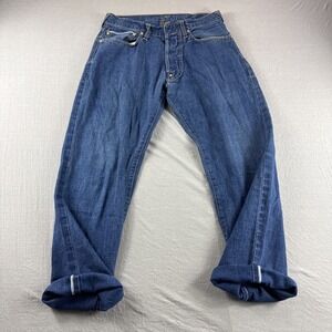 IJin Material Jeans Mens 30x28 Blue Selvedge Denim Pants Made in Italy Designer